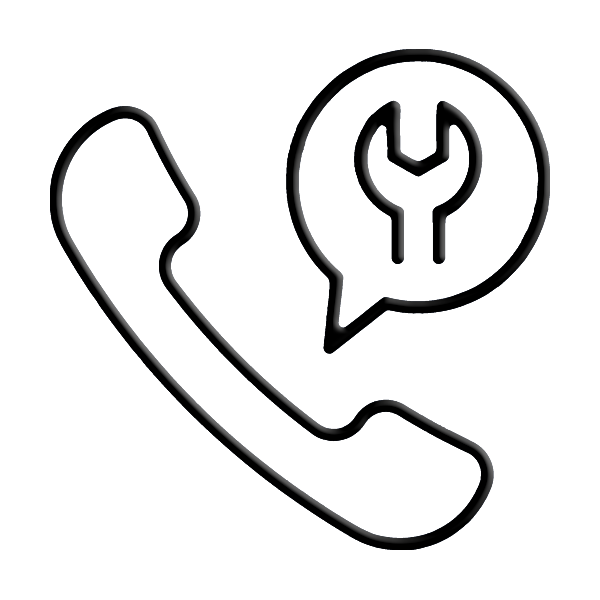 Phone icon with wrench symbol, representing service calls for plumbing and heating solutions in Greater Vancouver.